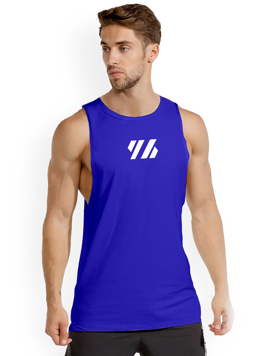 FTX Men Printed Round Neck Gym Vest