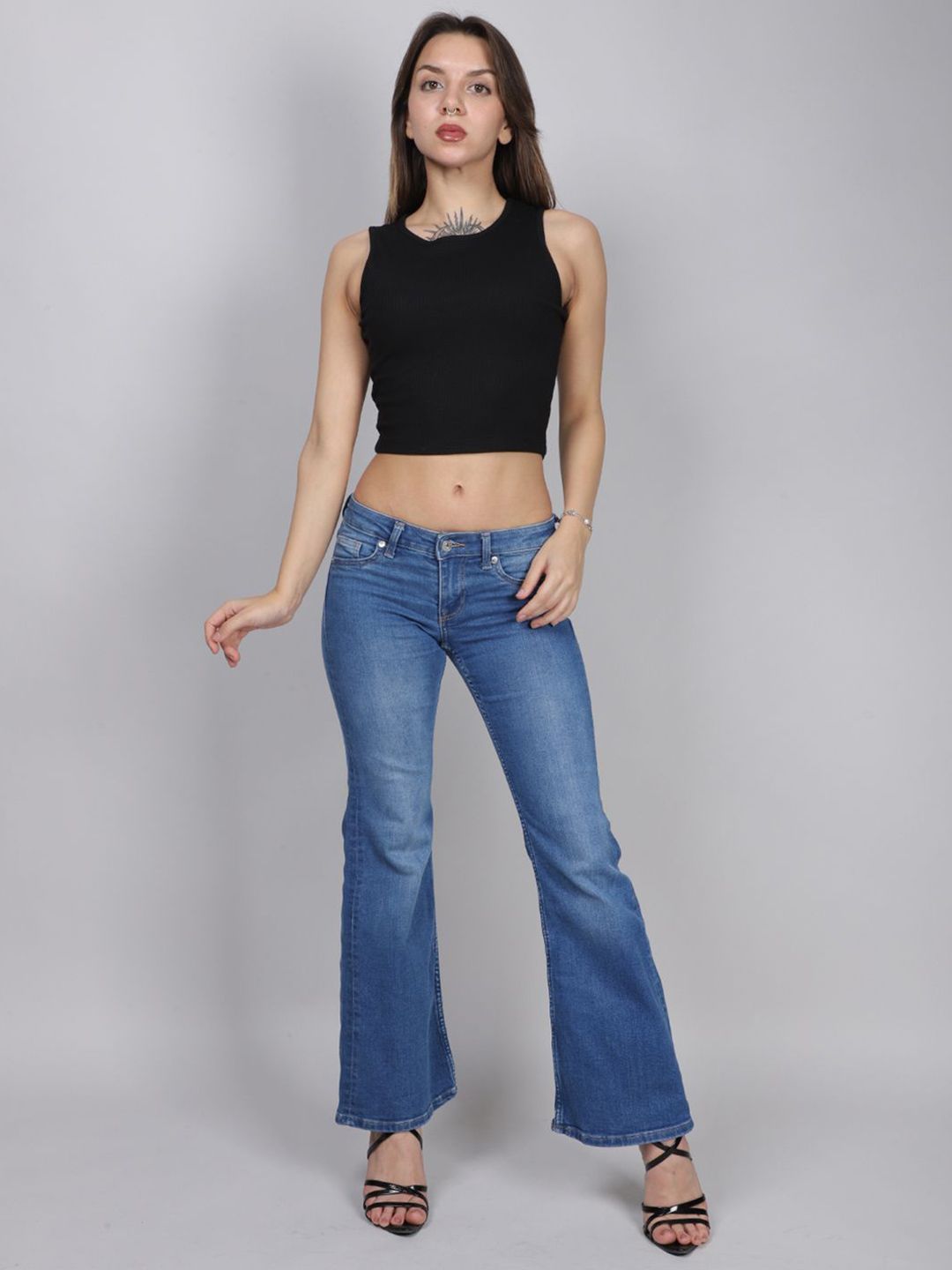 SWISHIN Women Ribbed Tank Crop Top