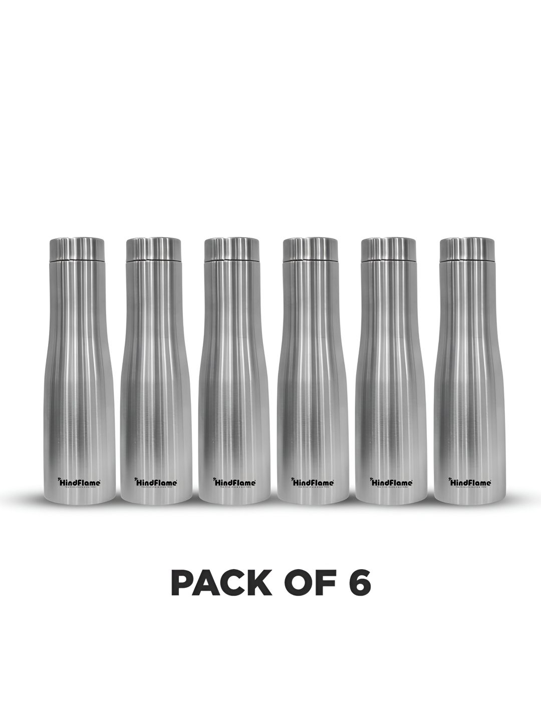 Hindflame Silver Flamingo (Pack of 6) Stainless Steel Wall Vacuum Water Bottle 1000ml