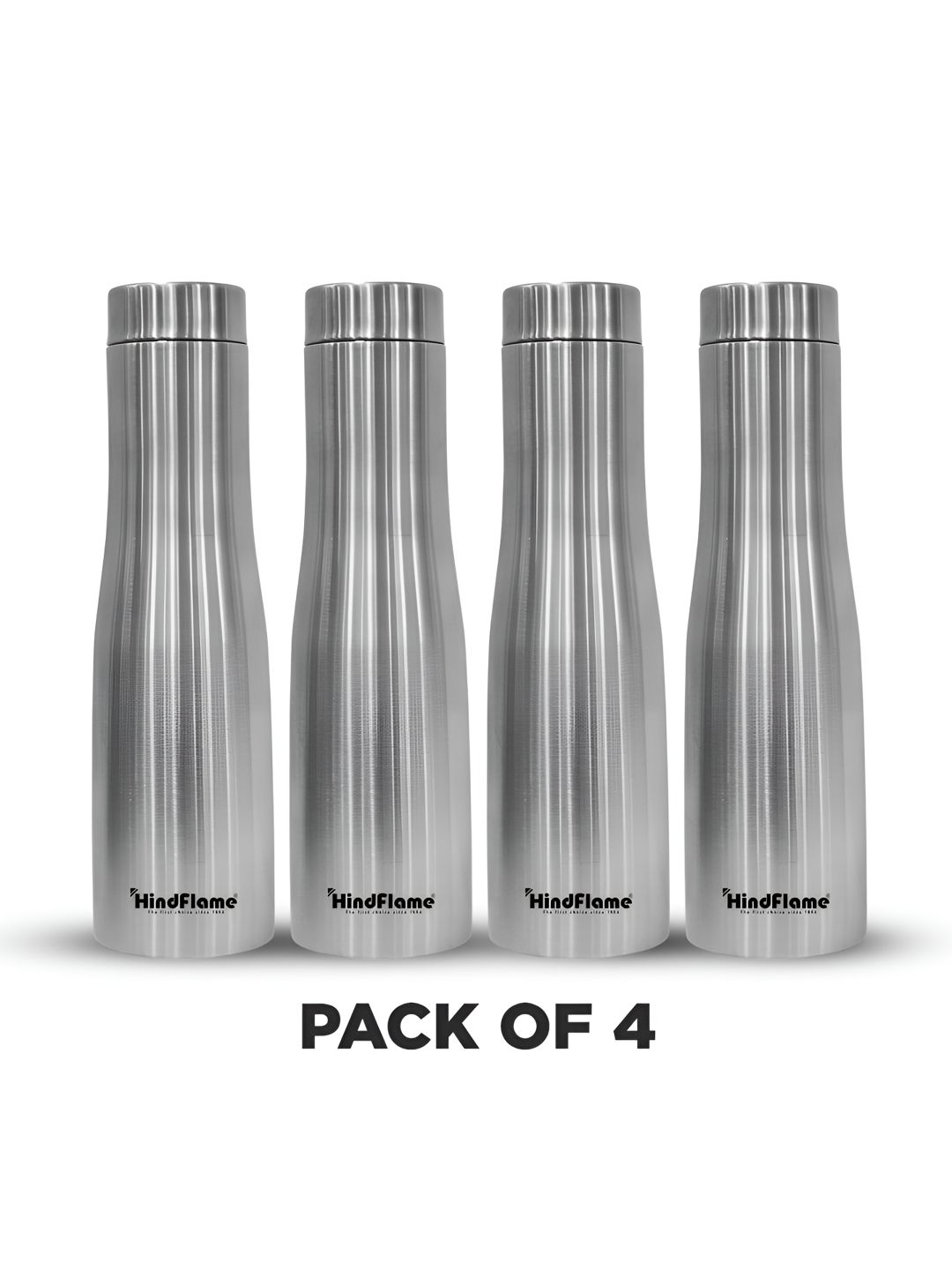 Hindflame Silver Flamingo (Pack of 4)Stainless Steel Wall Vacuum Water Bottle 1000ml