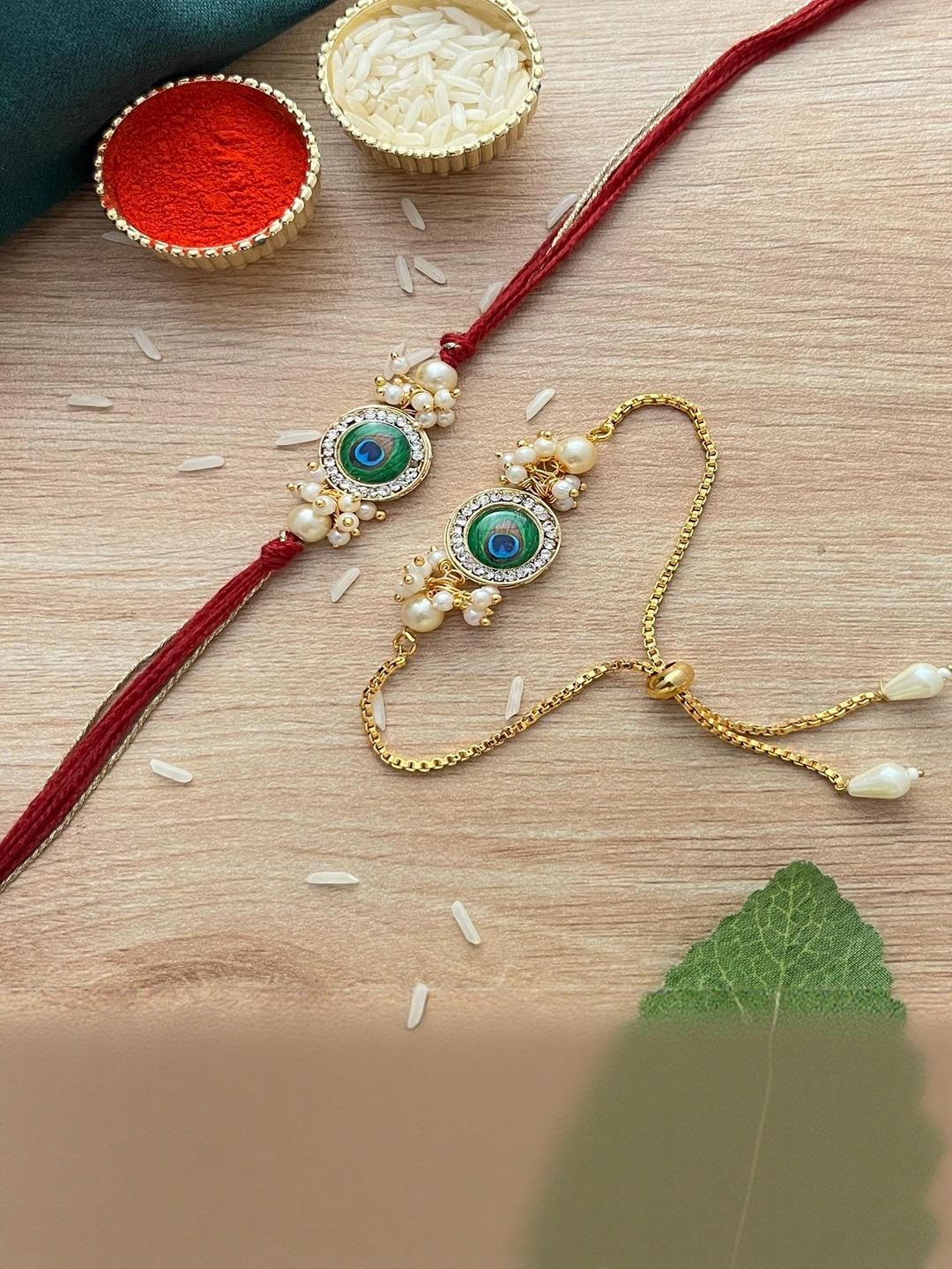 Handmade Theard Rakhi for Bhaiya-Bhabhi/men/boys/sister