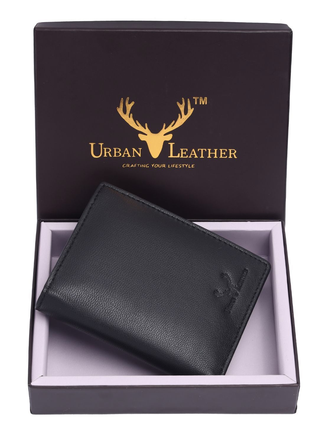 URBAN LEATHER Men Self Design Leather Two Fold Wallet