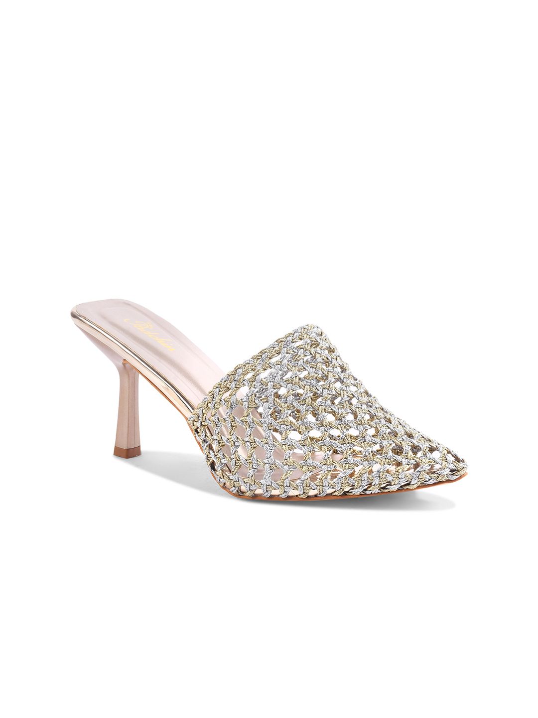 Padchin Regular Stiletto Mules with Laser Cuts