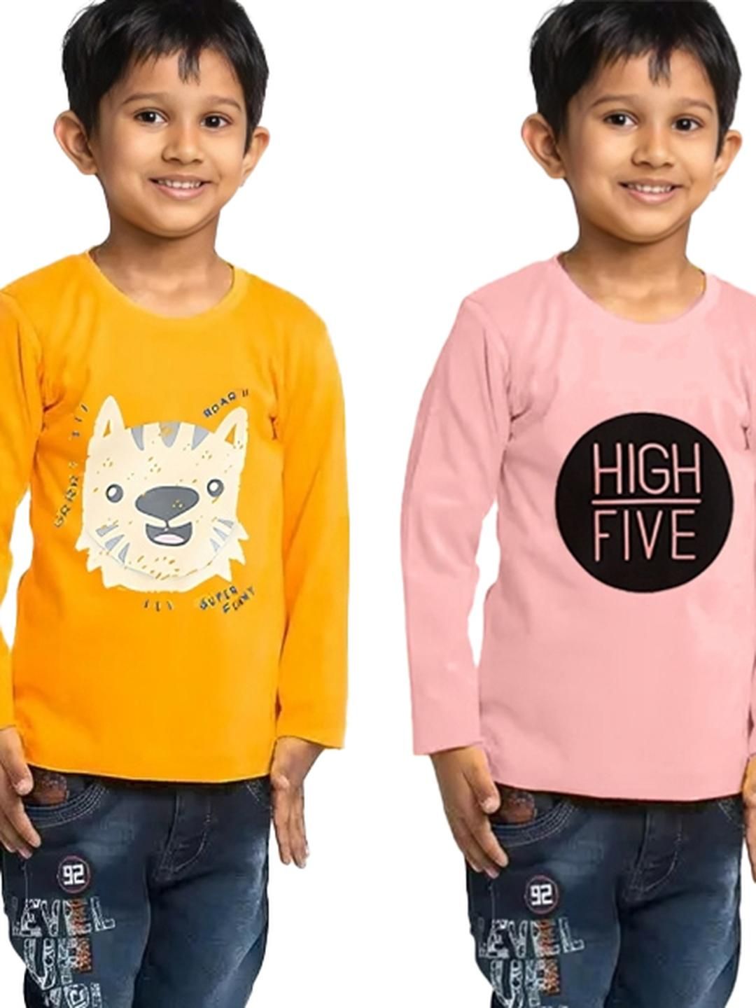 Hikuj Boys 2 Printed Applique T-shirt