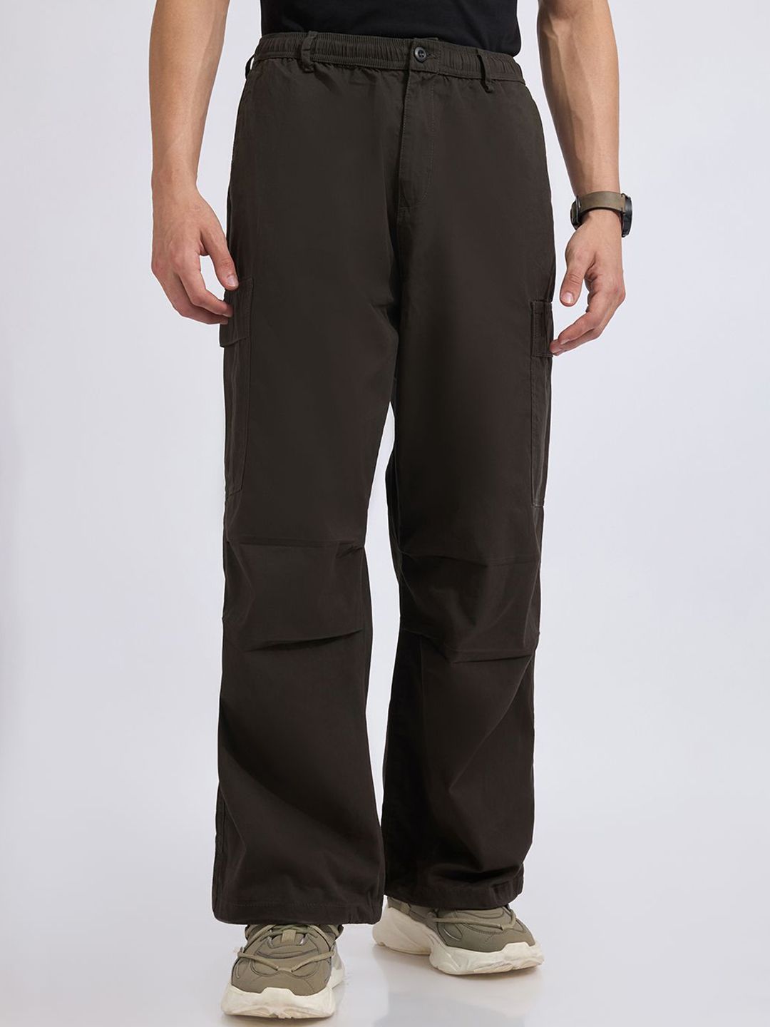 Espanshe Men Cotton Yolka Parachute Cargo Pants Trouser