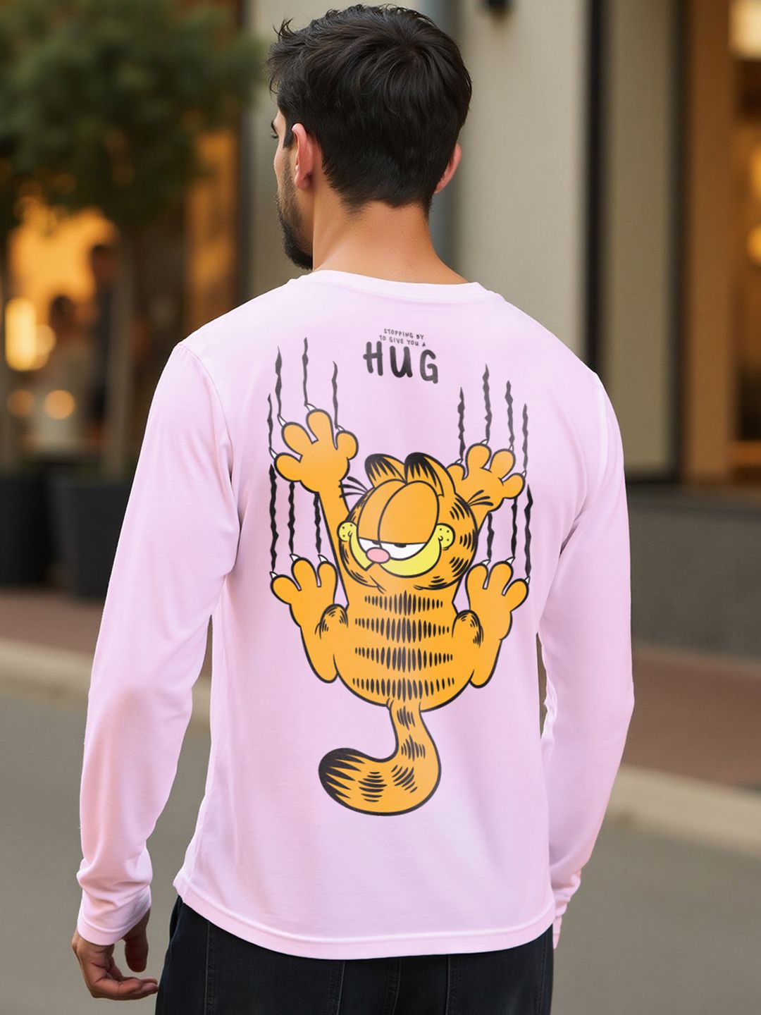 Bewakoof Men Garfield Graphic Printed Round Neck Pure Cotton T-shirt