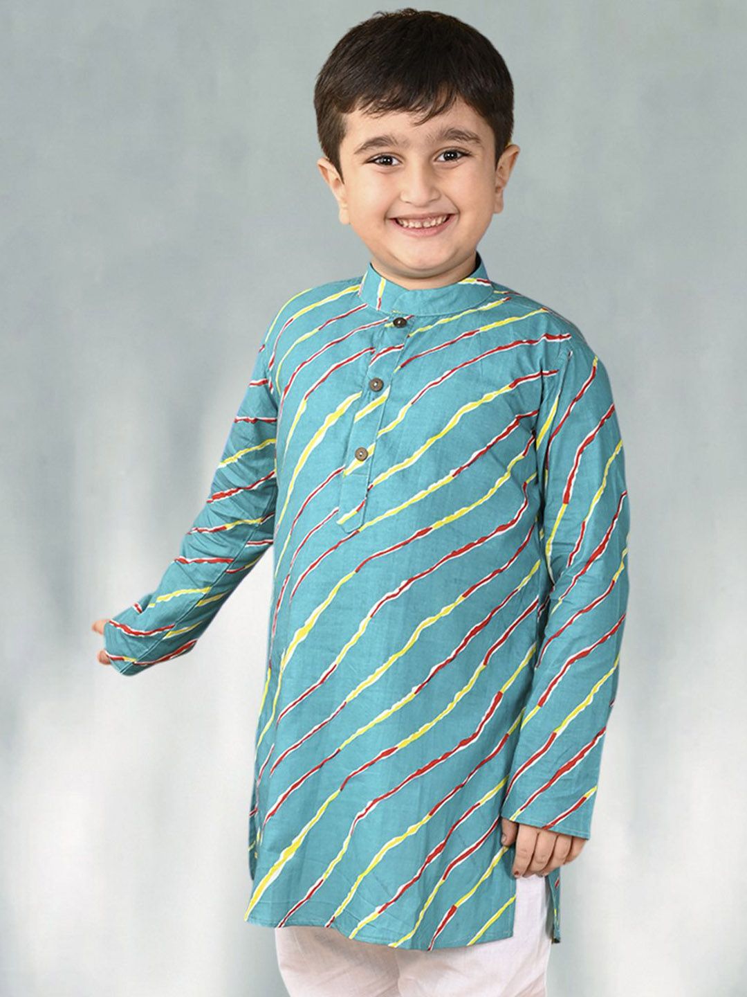 Sangria Boys Lehriya Cotton Straight Kurtas