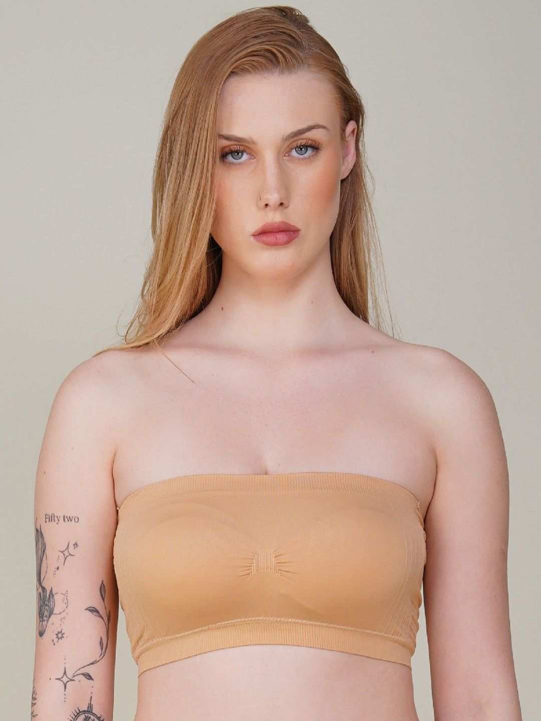 TOMKOT Full Coverage Lightly Padded Bandeau Bra