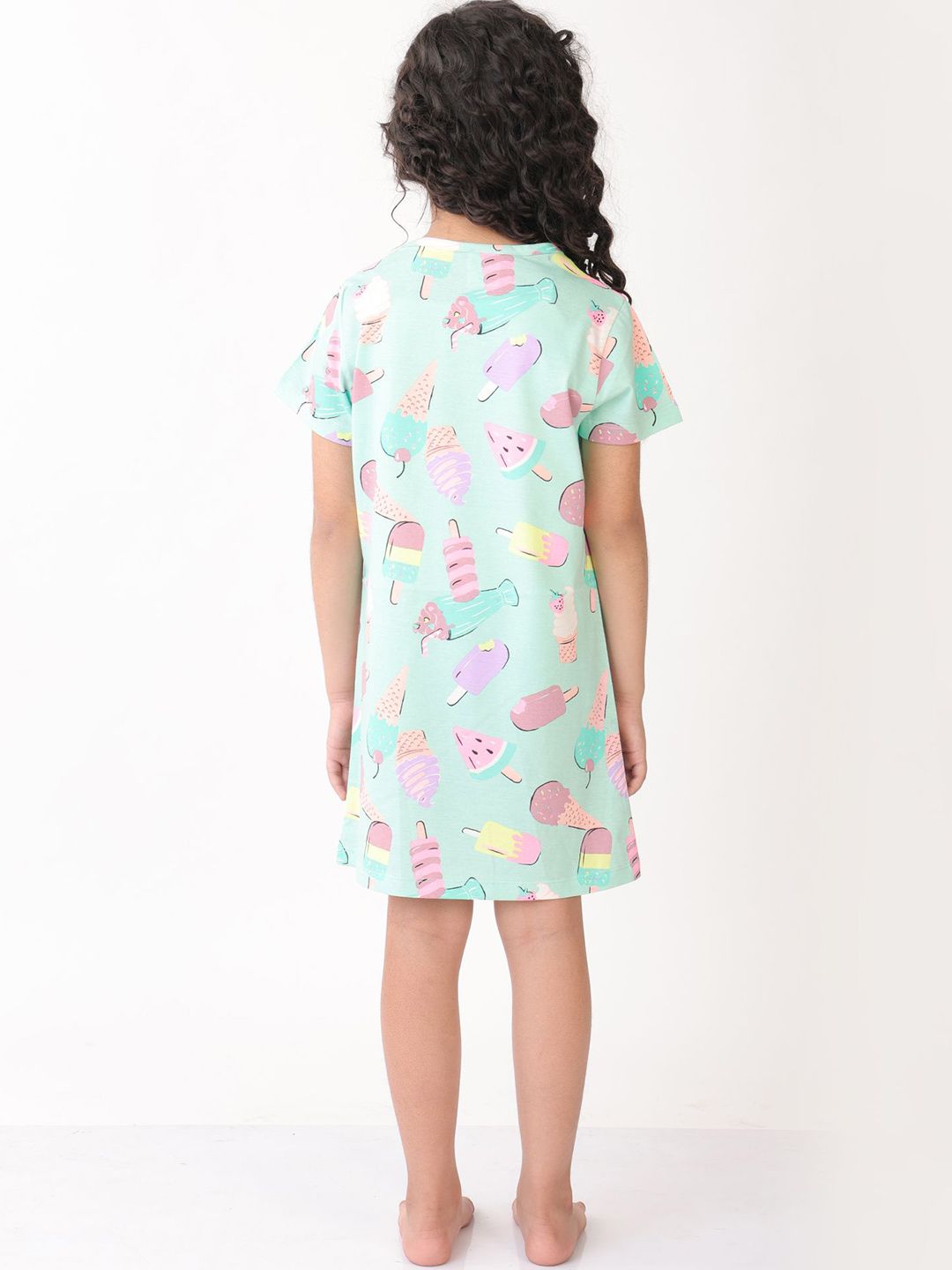 Girl Pack Of 3 Unicorn Star, Ice cream and Unicorn Planet Night Dress 5