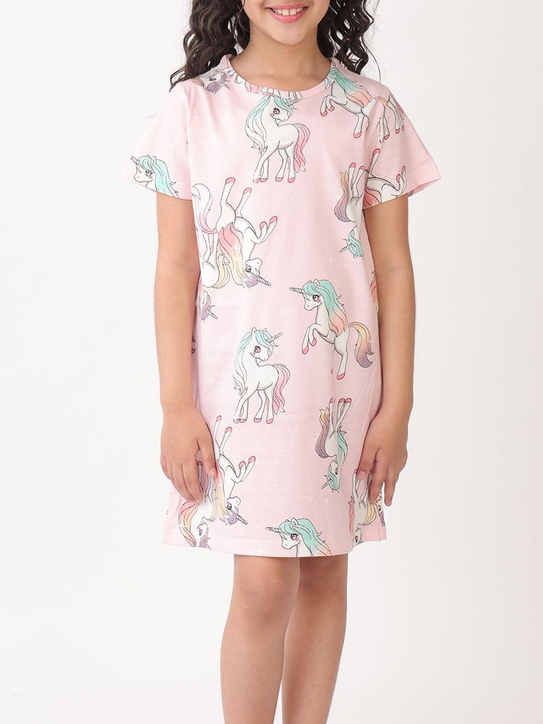 Girl Pack Of 3 Unicorn Star, Ice cream and Unicorn Planet Night Dress 7