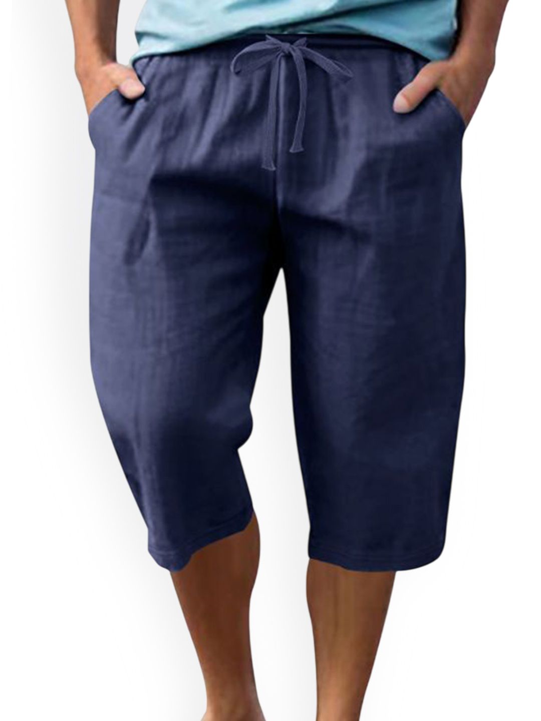 StyleCast x Revolte Men Mid-Rise Linen Shorts