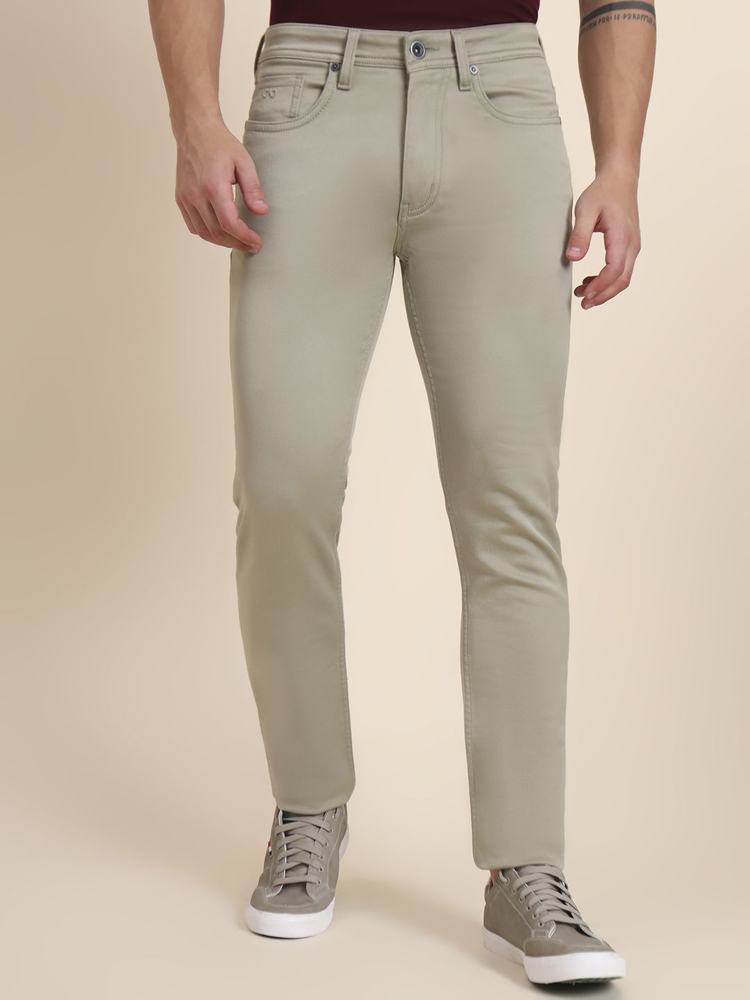 JADE BLUE Slim Fit Mid-Rise Cotton Stretchable Jeans