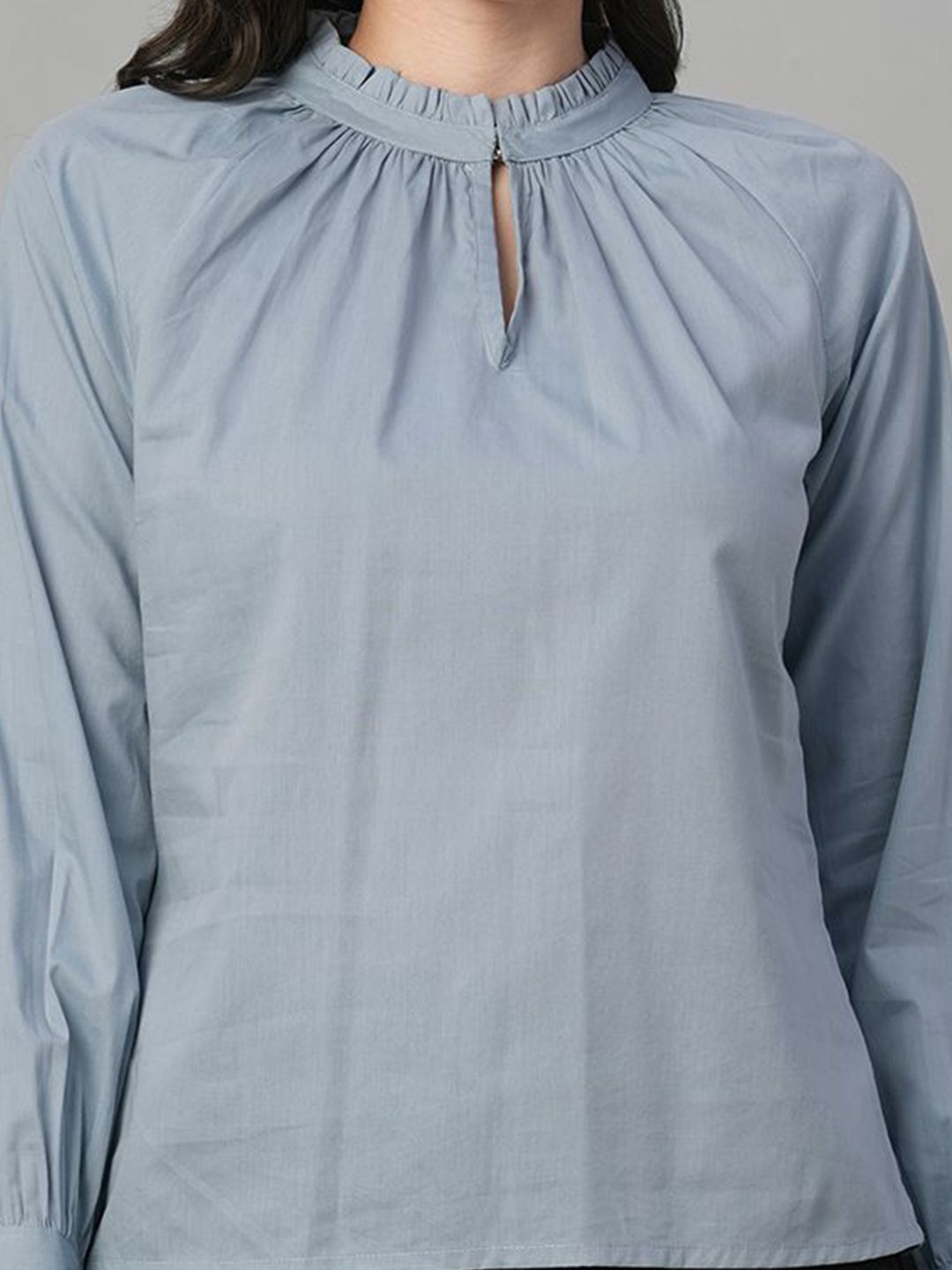 Keyhole Neck Cotton Modal Top 2