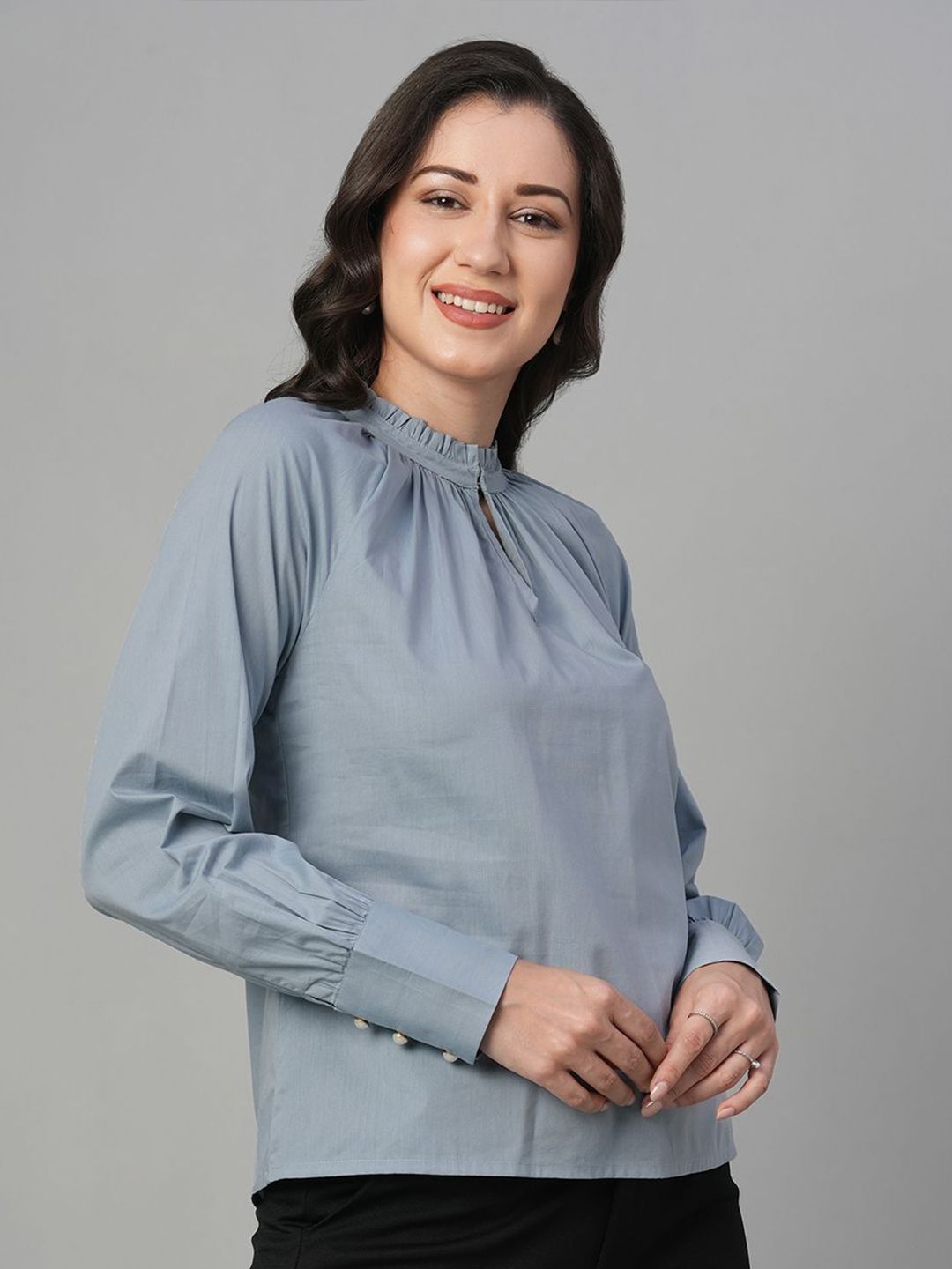 Keyhole Neck Cotton Modal Top 3