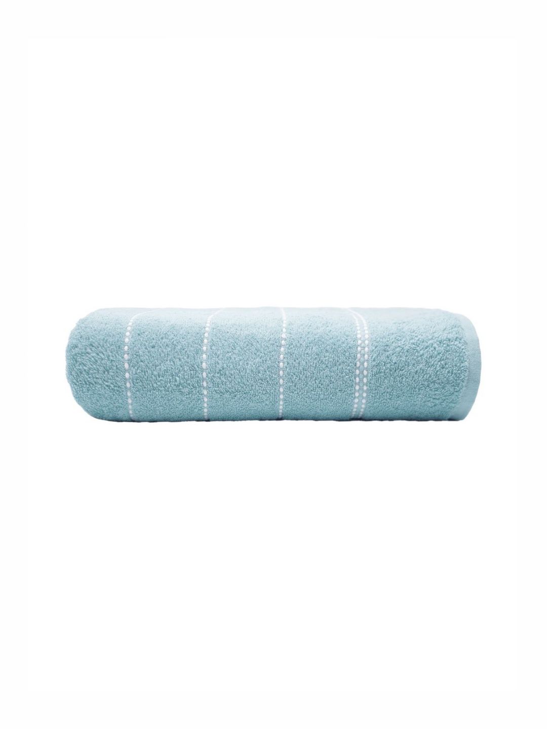 MYTRIDENT Teal 1 Striped Cotton 400 GSM Bath Towel