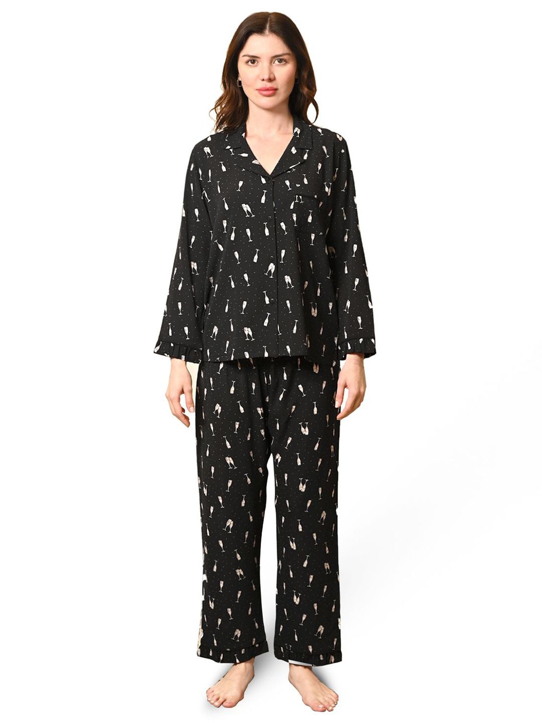 Sleepsia Women Printed Night suit