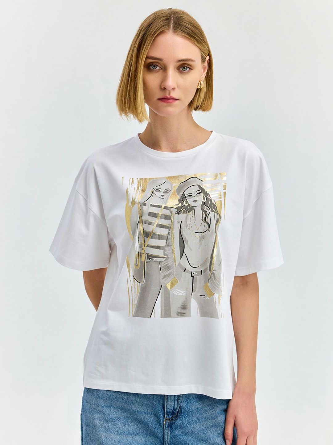 COVER STORY Women Printed T-shirt