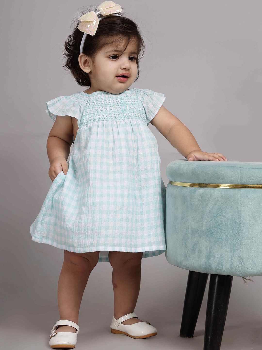 Nature Nook Kids Checked Fit & Flare Dress