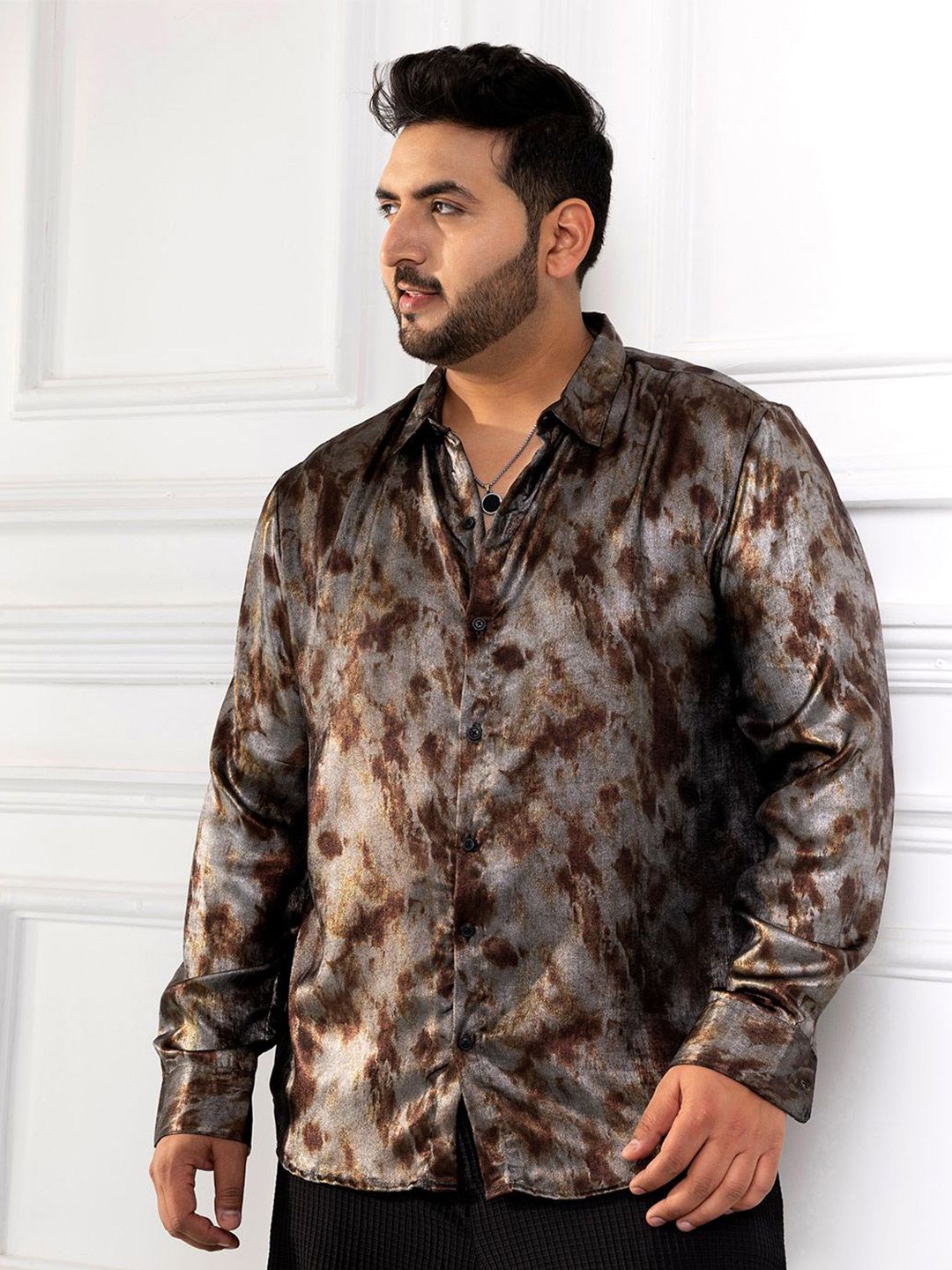 Instafab Plus Men Comfort Opaque Printed Casual Shirt
