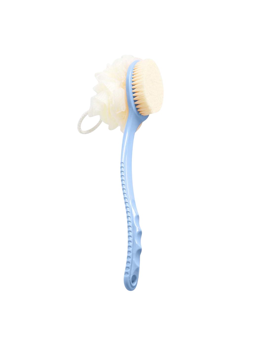 Lichee 2 In 1 Back Body Bath Brush With Bristles & Loofah Sponges For Exfoliating
