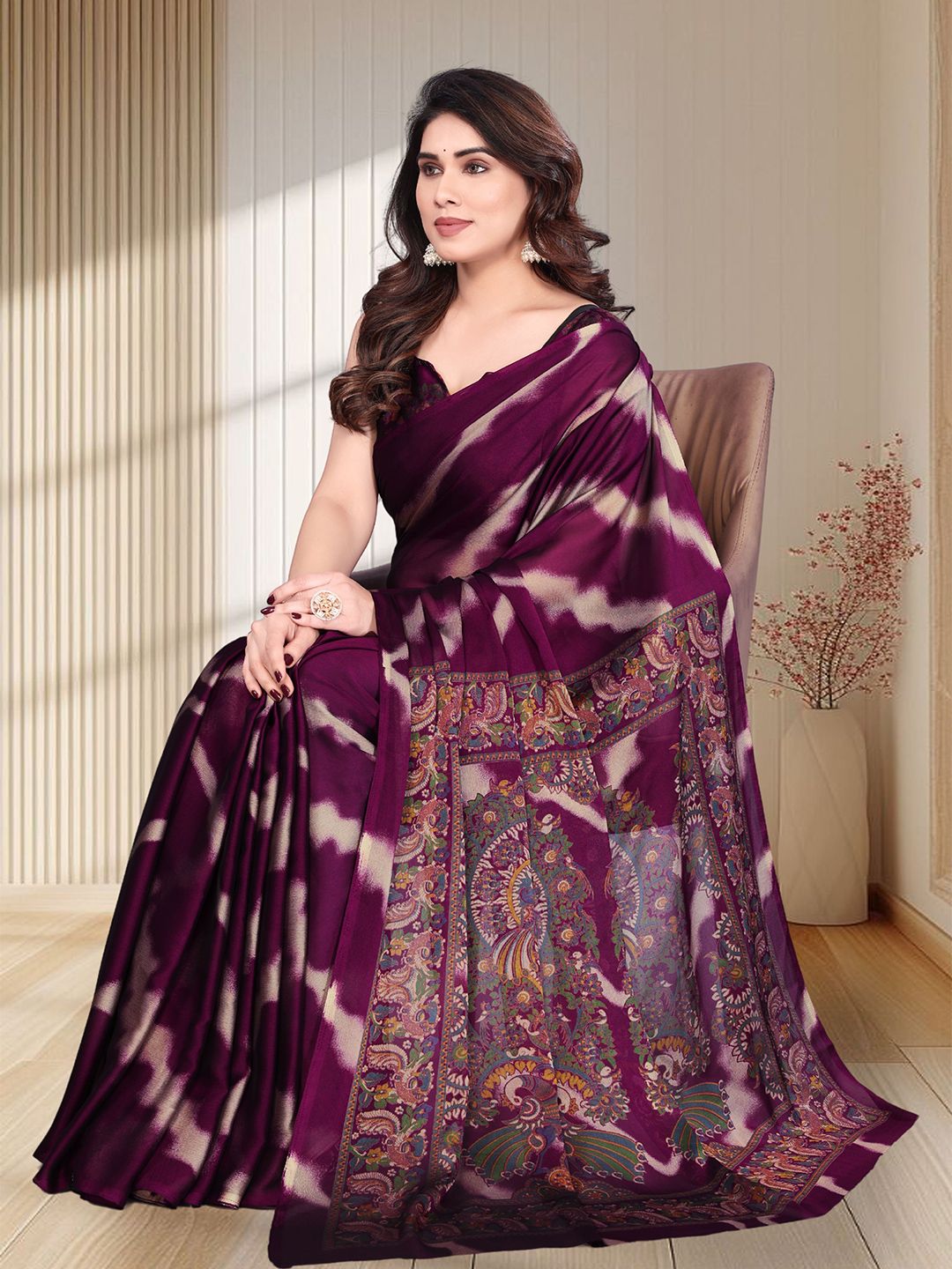 Leheriya Pure Chiffon Saree 4