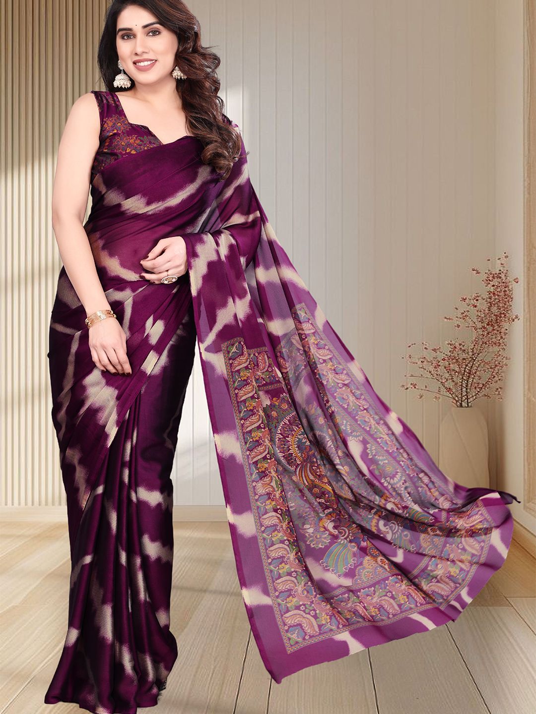 Leheriya Pure Chiffon Saree 3