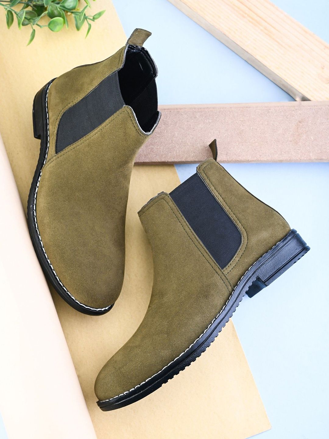 Buy The Roadster Lifestyle Co. Men Slip On Block Heeled Chelsea Boots -  - Footwear for Men