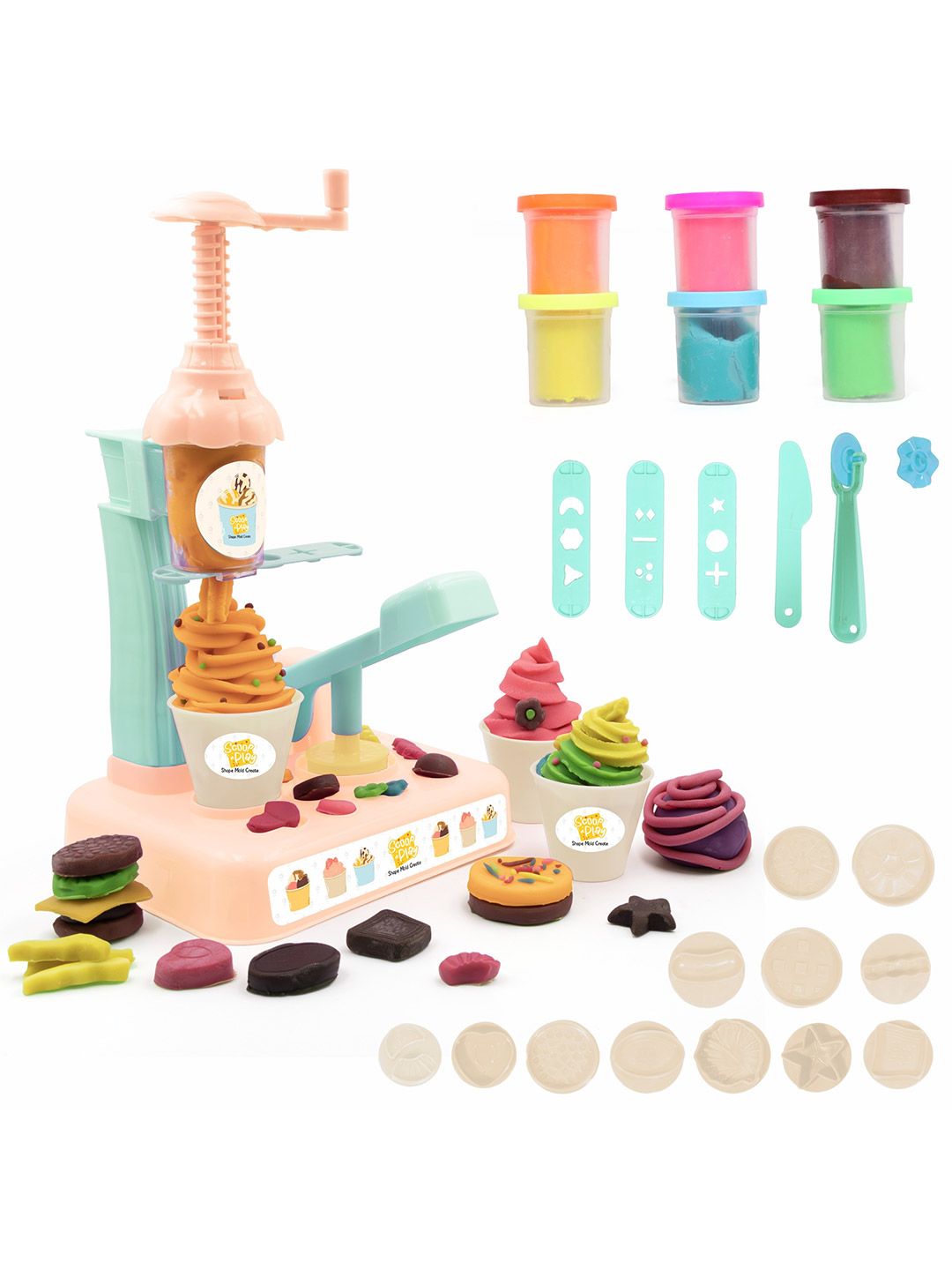 Buy Aditi Toys Kids 30 Pcs Non Toxic Play Dough Ice Cream Maker Set -  - Toys And Games for Unisex Kids