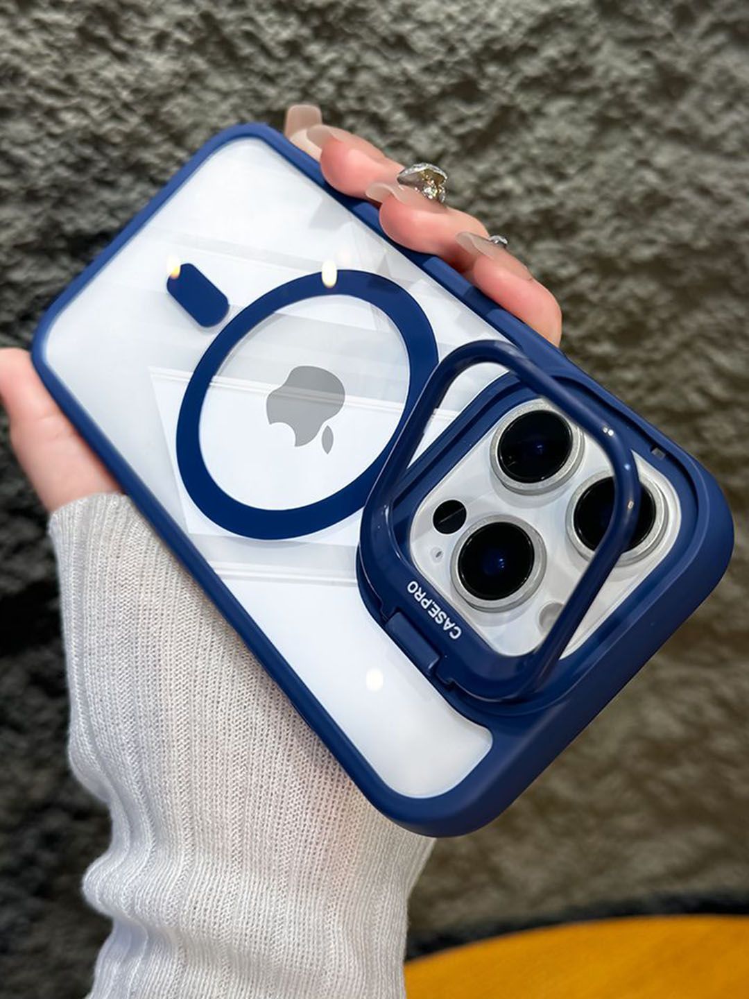 Luxury Kase Solid Printed iPhone 16 Pro Back Case Mobile Accessories