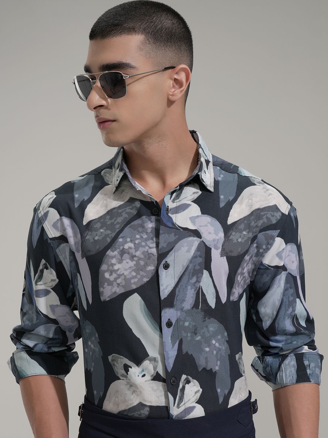 HIGHLANDER Men Comfort Opaque Printed Casual Relaxed Fit Shirt