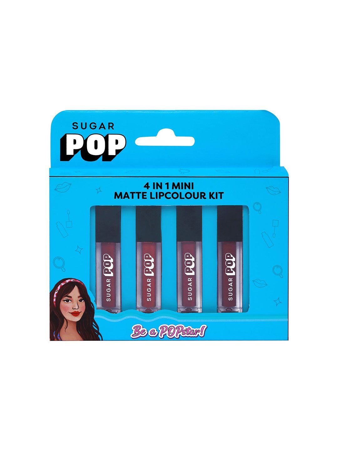 SUGAR POP Set Of Be A POPstar 4 In 1 Mini Matte Lipcolor Kit - Bare Essentials