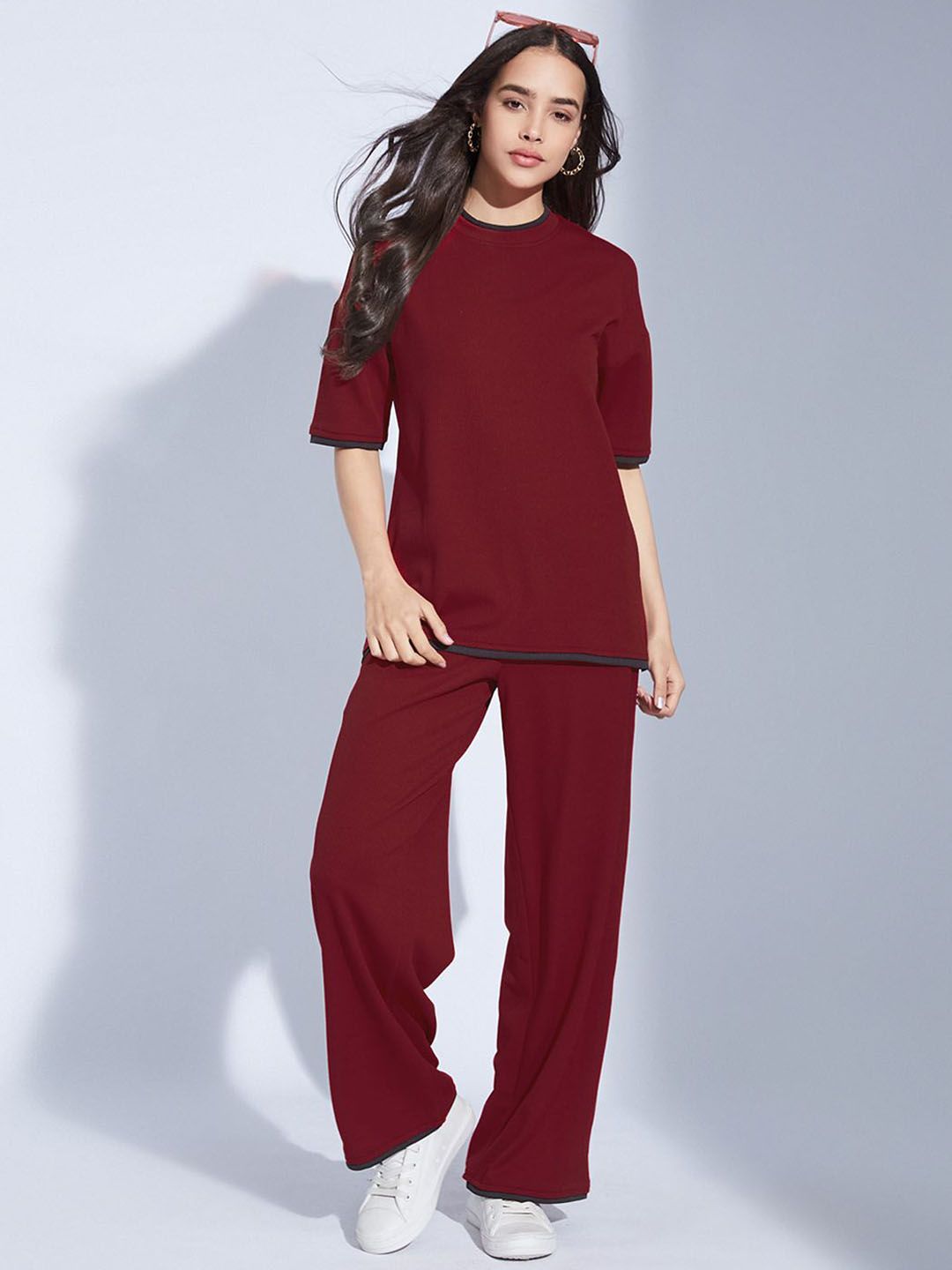 Buy Selvia Short Sleeves T Shirt With Trousers -  - Apparel for Women