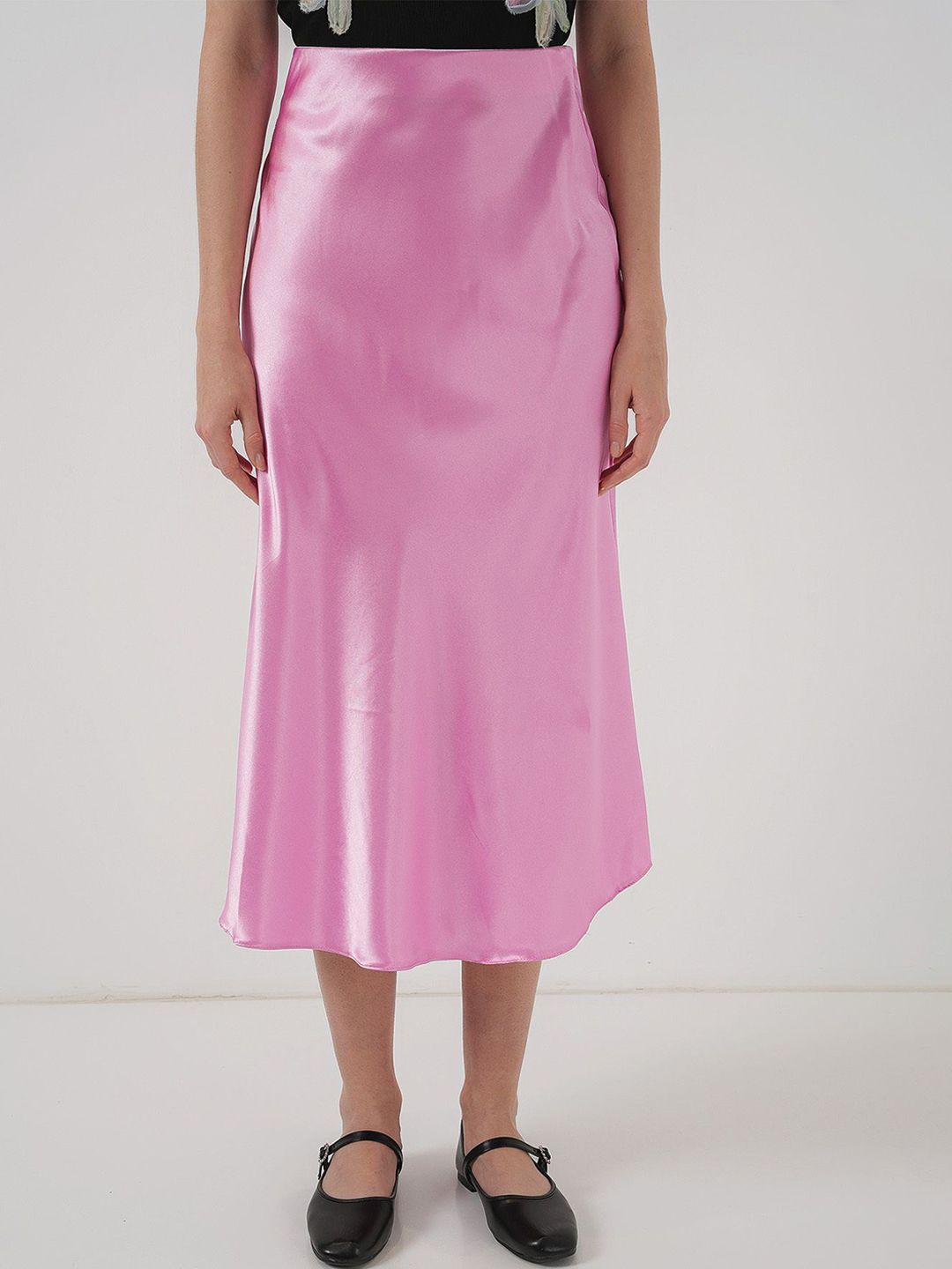 BIGDART A-Line Midi Skirt