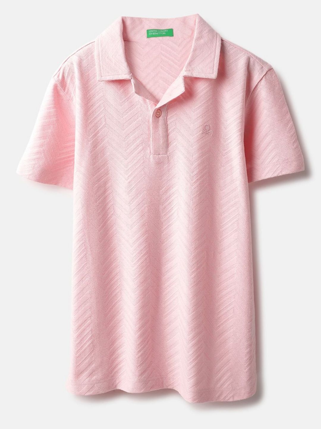 United Colors of Benetton Regular Fit Polo Neck Chevron T-Shirt
