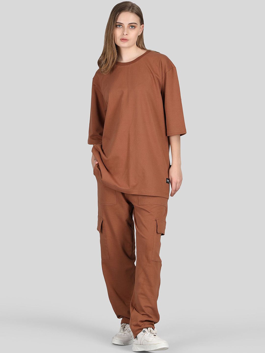 Raxedo Women Airport Outfit Pure Cotton Oversized Co-ord Set