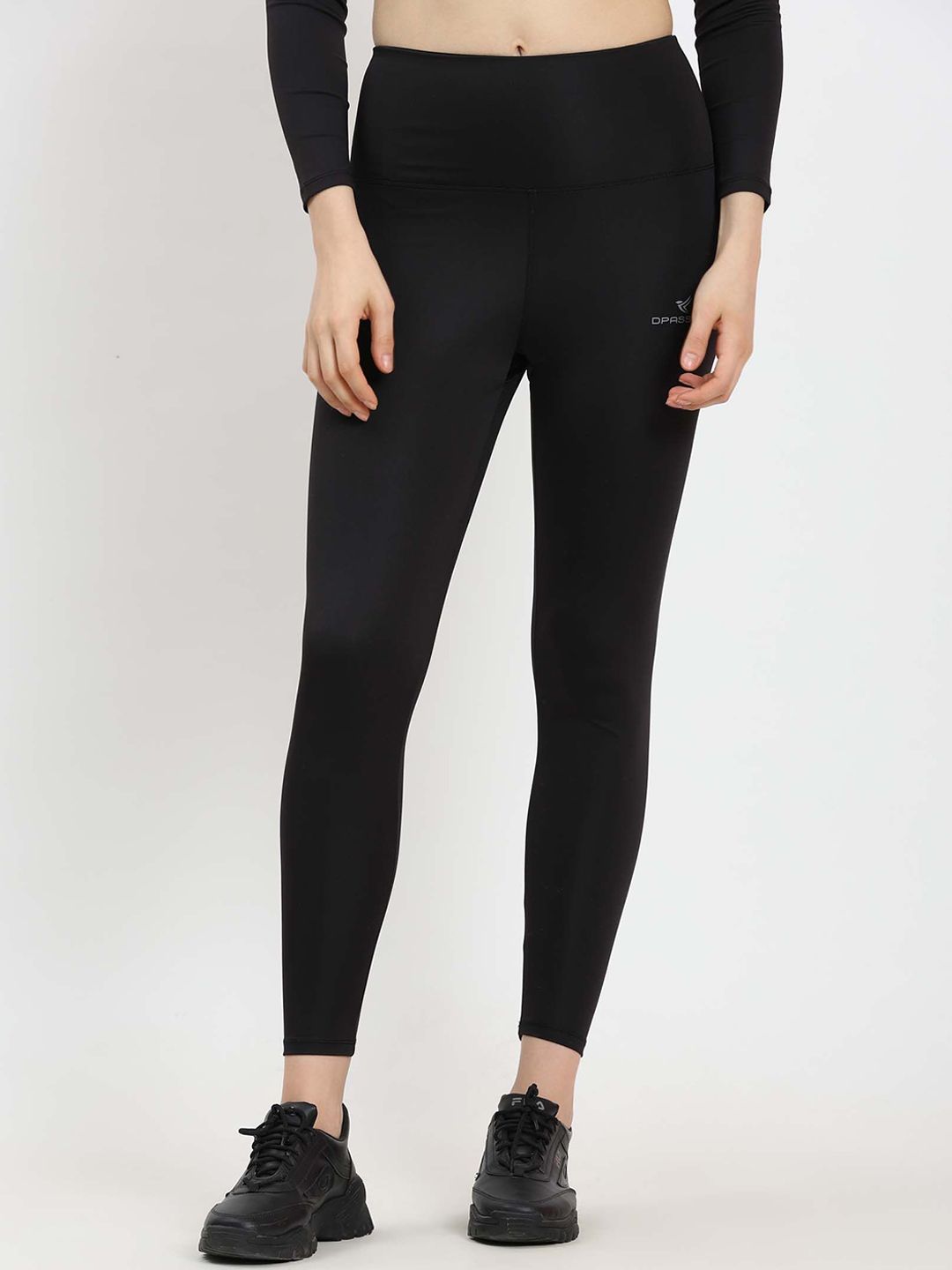 Dpassion Women Slim-Fit Ankle-Length Rapid Dry High Rise Gym Tights
