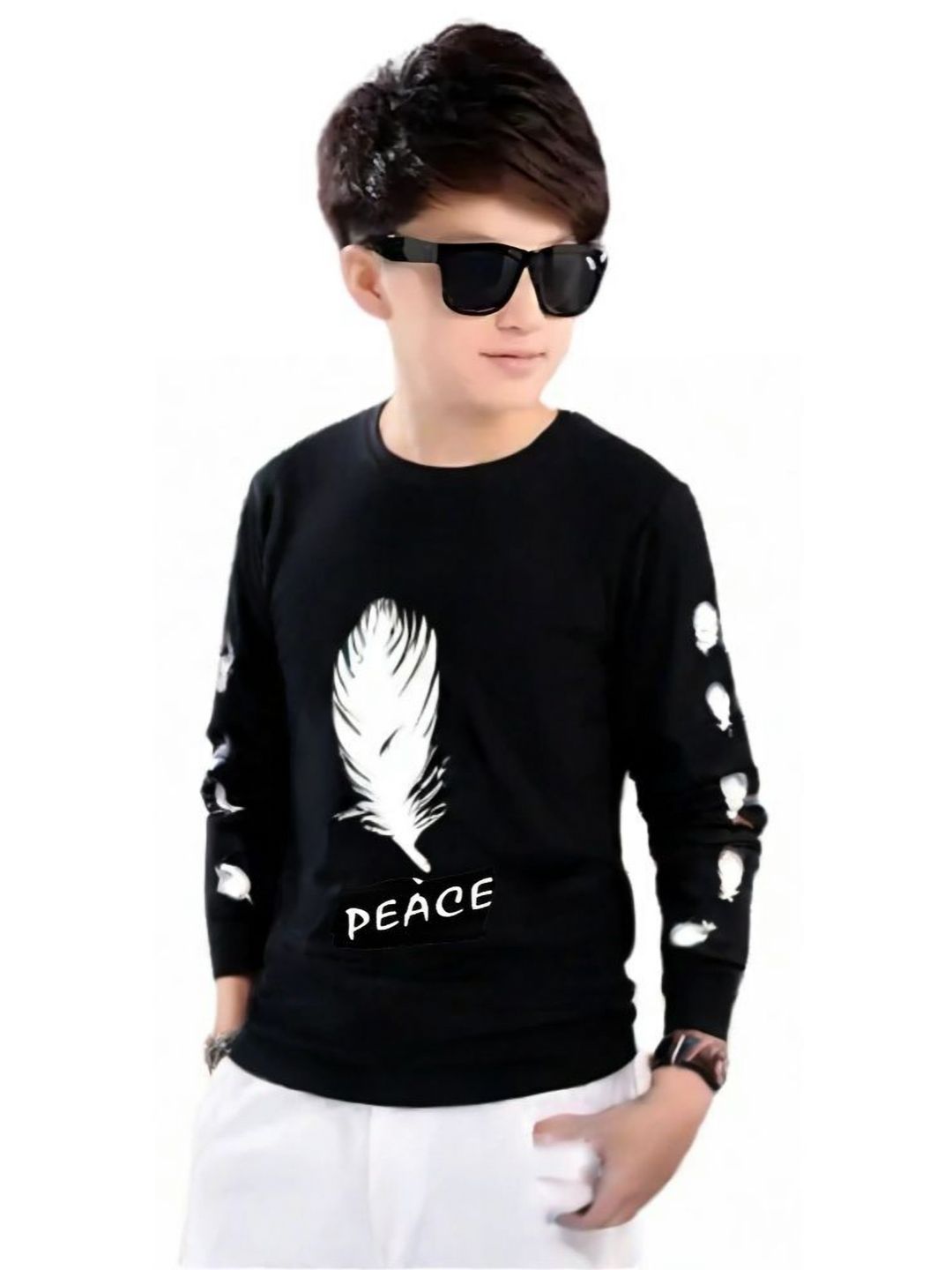 TICOSS Boys Graphic Printed Round Neck Cotton Sweatshirt
