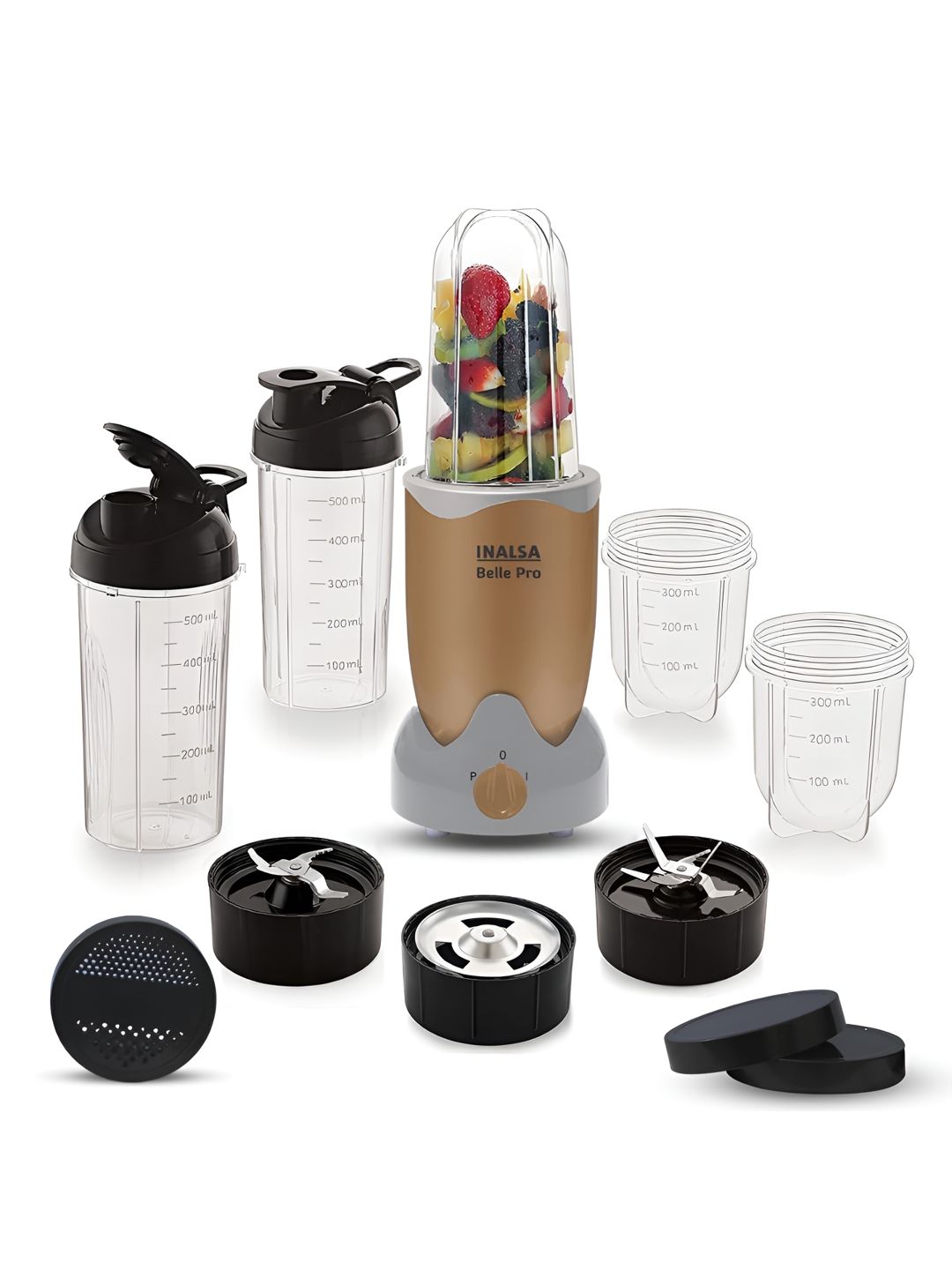 Buy Inalsa Bullet BellePro Black & Grey Stainless Steel 2 Speed Mixer Grinder 600W -  - Home for Unisex
