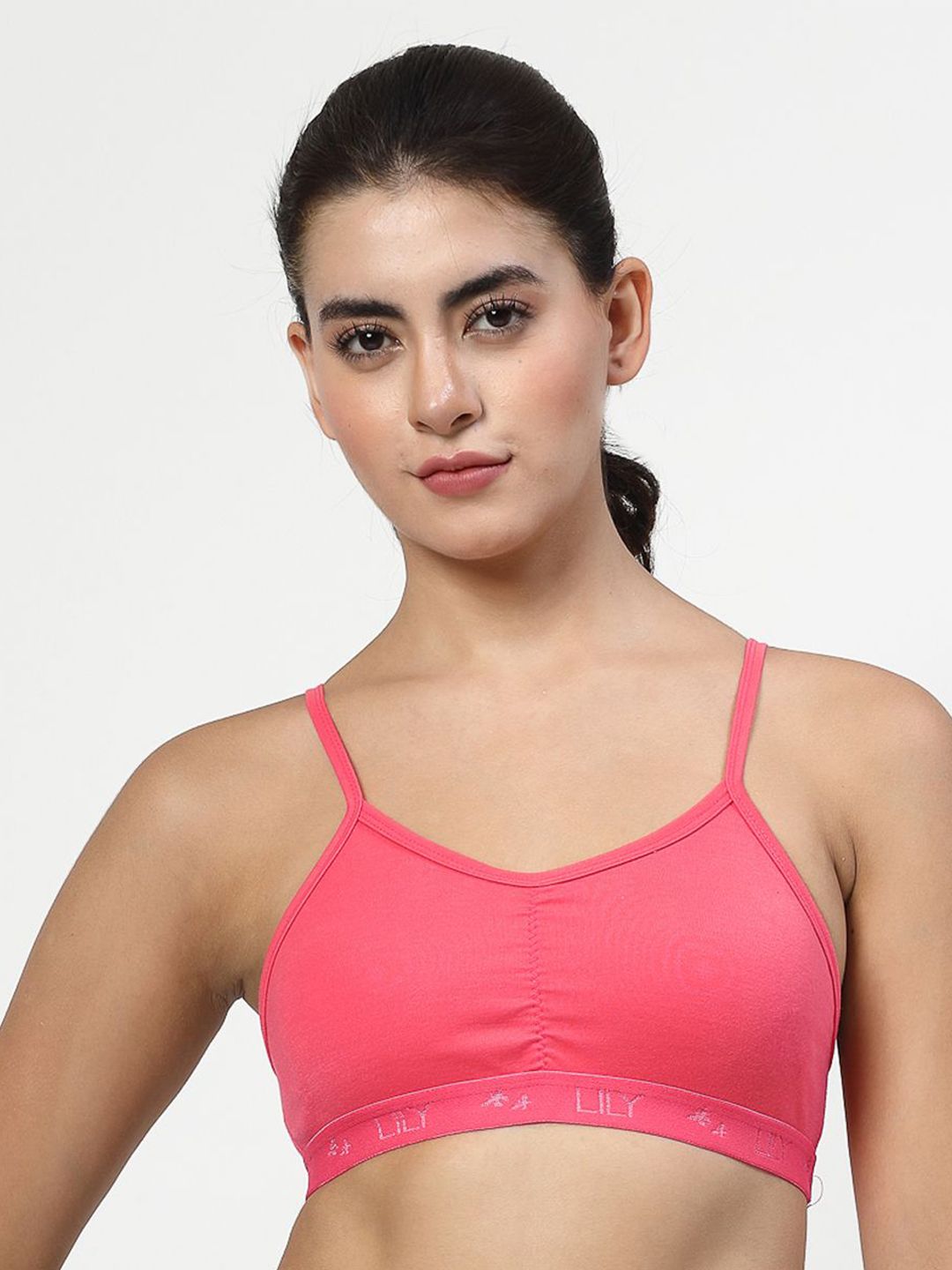 LILY Full Coverage Seamless Non Padded Sports Bra