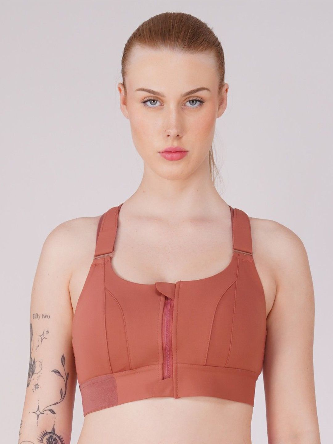 Buy Poftik Full Coverage Lightly Padded Adjustable Straps Styled Back Rapid Dry Sports Bra -  - Apparel for Women