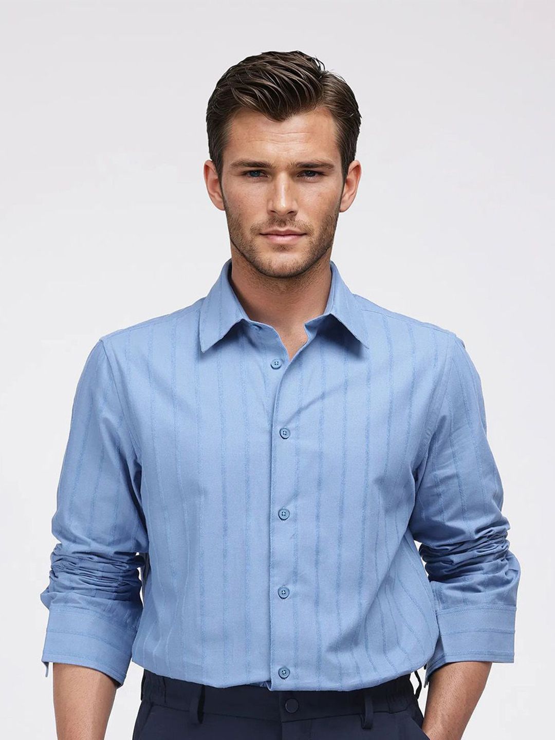 RARE RABBIT Men Comfort Opaque Striped Casual Shirt