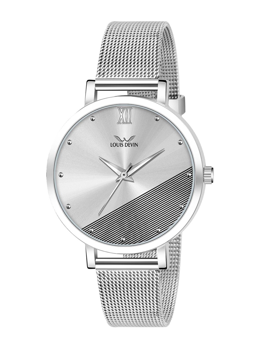 Buy LOUIS DEVIN Women Brass Embellished Dial & Stainless Steel Straps Analogue Watch -  - Accessories for Women