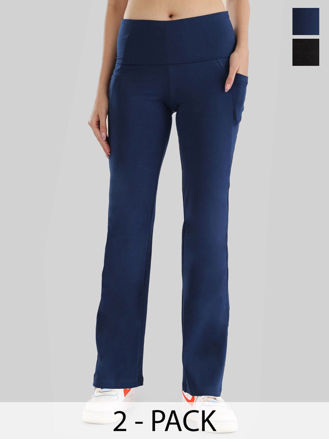 Nite Flite Pack Of 2 Mid-Rise Yoga Pants