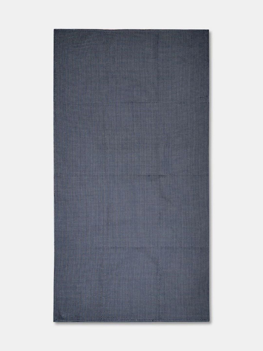 Fabindia Honeycomb Reversible Navy Blue Self Design Cotton 150GSM Adult Regular Bath Towel