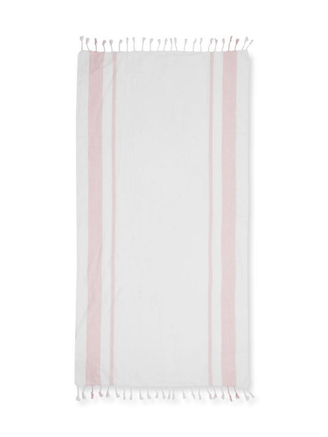 Fabindia White Striped Cotton 125GSM Super Soft Adult Thin Bath Towel