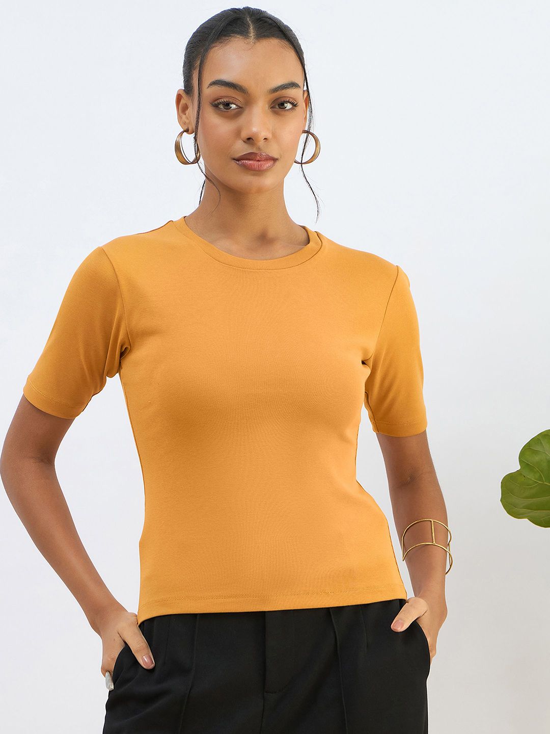 SASSAFRAS BASICS Women Slim Fit T-shirt