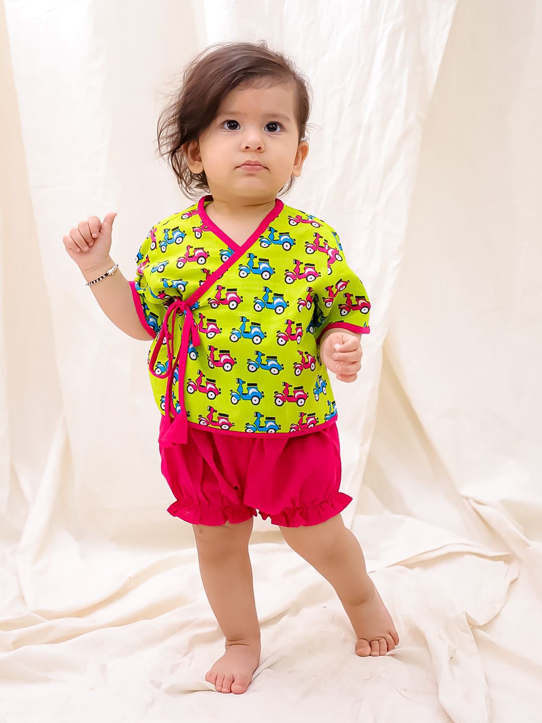 BownBee Infant-Boys Short Sleeve Jhabla & Shorts Set