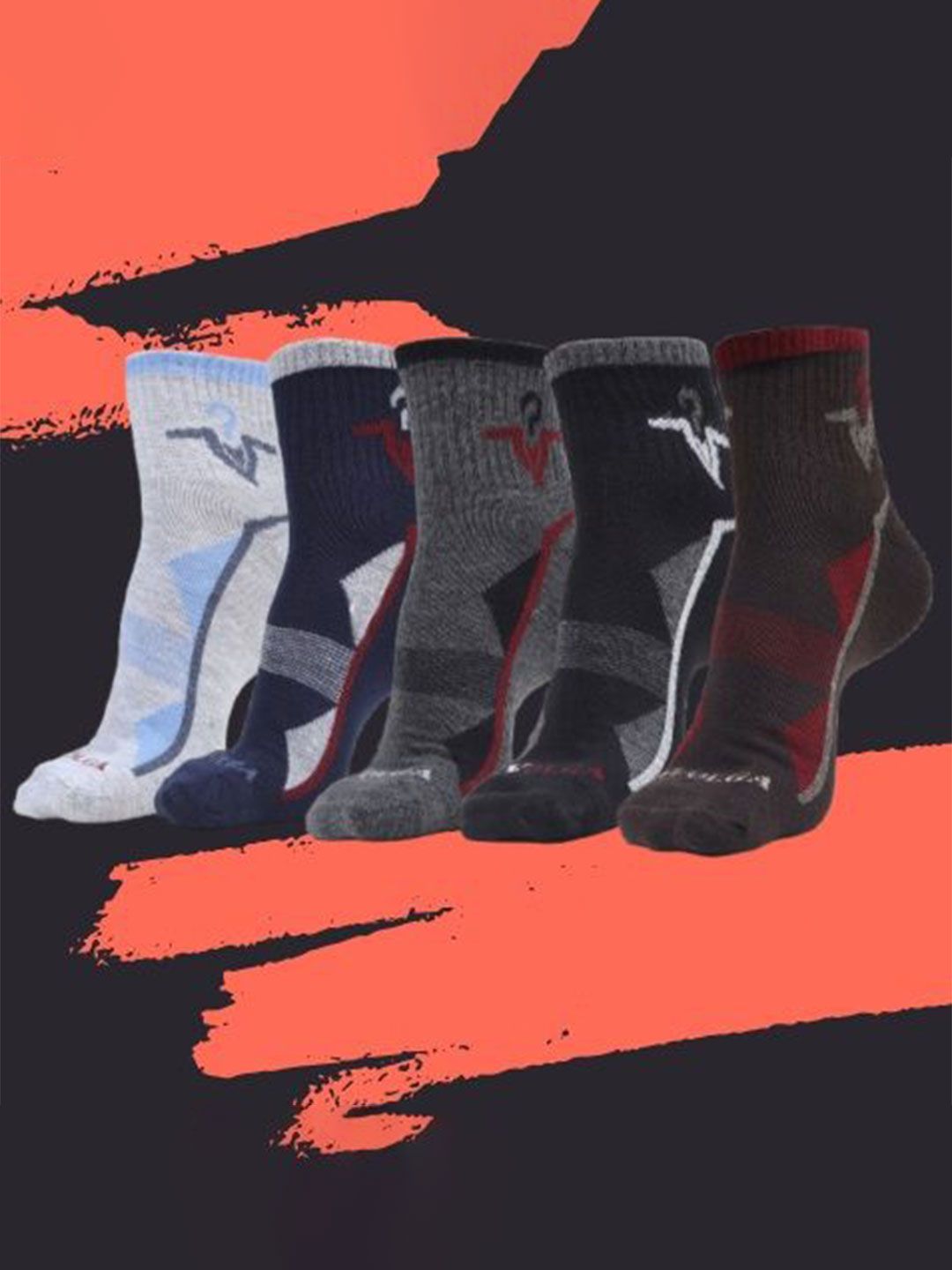 Buy MJE Men Pack Of 5 Patterned Ankle Length Socks -  - Accessories for Men