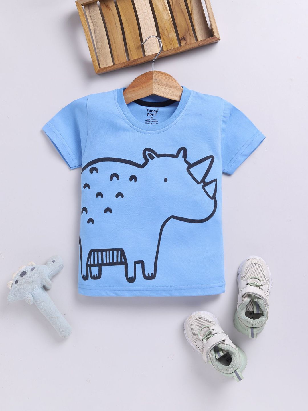 Toonyport Boys Printed Applique T-shirt