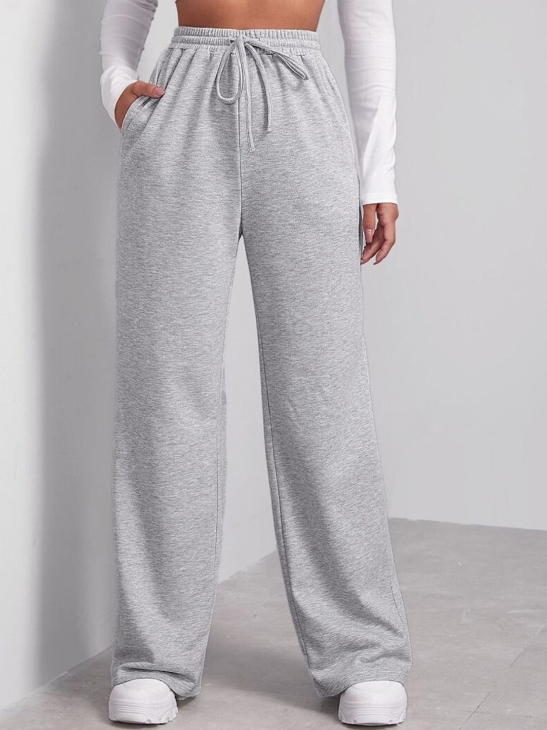 FLYNOFF Women Relaxed Straight Leg Loose Fit Korean Pants